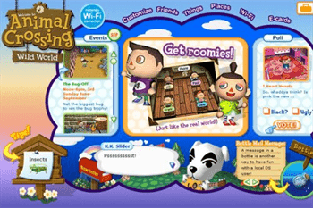 a photo of the now defunct animal crossing official website for wild world.